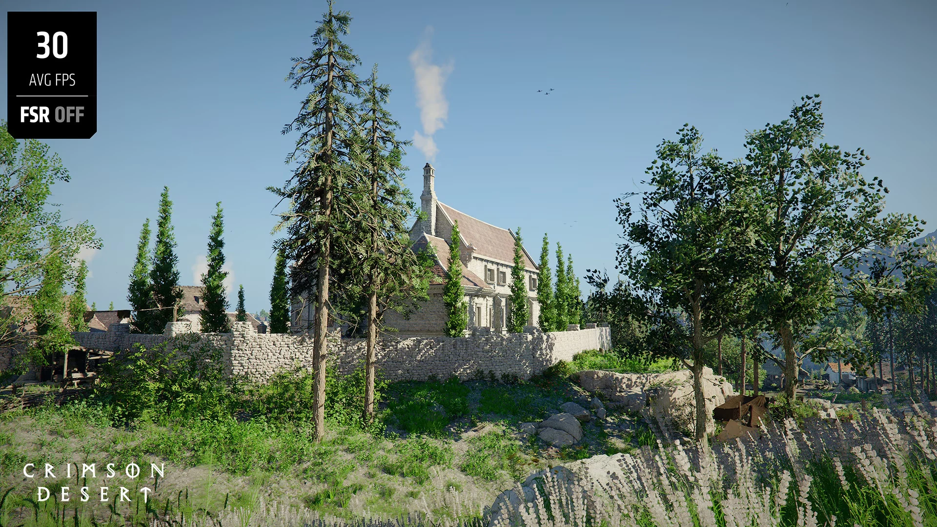Crimson Desert עם FSR כבוי, 30FPS
